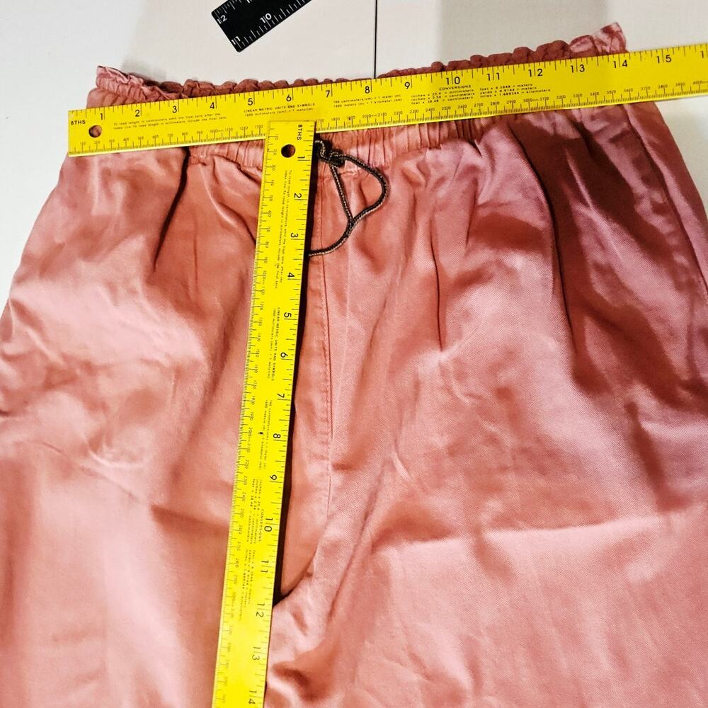 Vintage 90's Orvis Cotton Tapered Pant Salmon Pink Elastic Waist Women's M 3769 - Picture 5 of 8